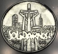 100000 zł złotych 1990 Solidarność TYP A uncja 1 oz SREBRO