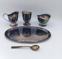 5 шт. обслуживание Douwe Egberts с серебряным покрытием с подписью de vintage