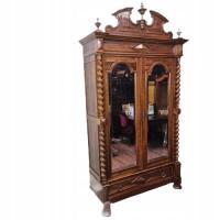 Piękna Szafa Eklektyczna Orzech Francja Antyk