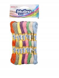 Mulina 8 kolorów pastel MP MIX