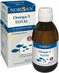 Norsan Omega-3 TOTAL o smaku Cytrynowym Olej Rybi Omega Płyn 200ml