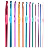 Szydełka aluminiowe zestaw szydełek do szydełkowania 12 szt. 2 - 8 mm