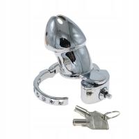 KLATKA EREKCYJNA NA PENISA PAS CNOTY STAL REGULOWANA zatrzaskowa 48-56mm