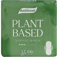 Podpaski Ze Skrzydełkami Normalne Roślinne 12 sztuk Vuokkoset Plant Based