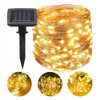 Светодиодная гирлянда на солнечной батарее для сада, 42 м, лампа для террасы, 400X светодиодная гирлянда