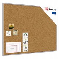 Szara tablica korkowa 120x90 drewniana