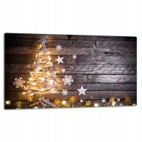 SZKLANA PŁYTA DESKA DO KROJENIA 52x30 CHOINKA HARTOWANA SZYBA 7w1