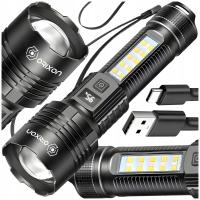 LATARKA TAKTYCZNA WOJSKOWA AKUMULATOROWA MOCNA 7 TRYBÓW ZOOM SURVIVALOWA