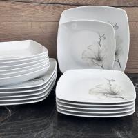 ĆMIELÓW AKCENT G463 ZESTAW OBIADOWY 18el MAGNOLIA KOMPLET TALERZY PORCELANA