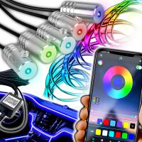 Оптическое волокно для автомобиля автомобиля освещение кабины полоса 6м RGB применение