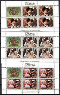 Niue 1985 Mi ark 618-620 Czyste **