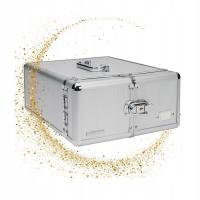 Kuferek aluminiowy na monety MB Leuchtturm na 5 kaset MB