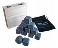 Kamienie do whisky 12 szt. w drewnianym pudełku – prezent dla mężczyzny