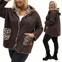 KOŻUSZEK Damski w panterkę krótki