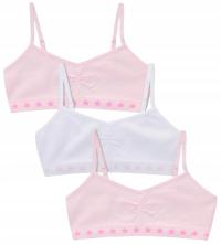 PRIMARK 3-pak TOP biustonosz STANIK biały RÓŻOWY 12-13 lat cm