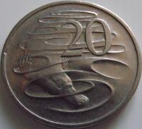 Australia 20 centów 1981 , Dziobak st. 2-/3+