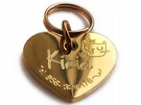 ID адресная книга для кошек и собак сердце золотой серебряный блеск