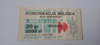 BILET MZK KIELCE 30gr/3000zł