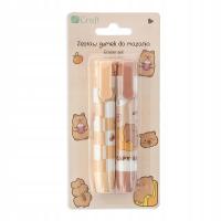 Zestaw wysuwanych gumek do mazania - Kapibara 2szt