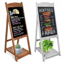 Potykacz kredowy 110x40cm stojak tablica kredowa