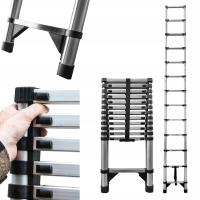 13-ступенчатая телескопическая лестница, складная, нескользящая, 3,8 м