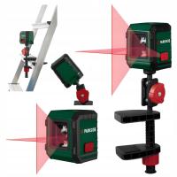 Laser krzyżowy z uchwytem i wskaźnikiem LED Parkside PKLL 7 F6 7m + baterie