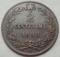 WŁOCHY - 2 Centesimi - 1898 - Umberto I