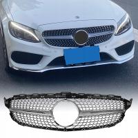 GRILL atrapa W 205 AMG SILVER 14- MERCEDES CZARNY