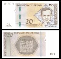 BOŚNIA I HERCEGOWINA 20 Konvertibilnih Maraka 2012 P-82 Federation BiH UNC