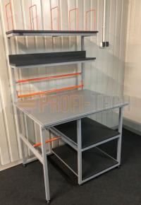 Stół do pakowania paczek e-commerce 100x80 cm blat z blachy