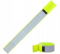 OPASKA ODBLASKOWA ELASTYCZNA NA RZEP Z SZEROKIM PASEM ŻÓŁTA CERTYFIKAT CE