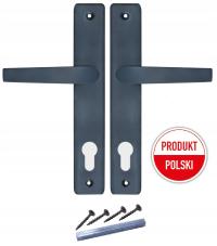 Дверная ручка для ворот Ворота антрацит графит плоская вывеска 90 мм STEELFENCE