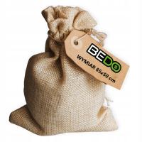 WOREK NATURALNA JUTA do dekoracji PRZECHOWYWANIA JUTOWY na żywność 85x50 cm