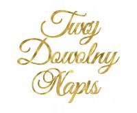 BANER GIRLANDA dekoracje twój dowolny napis tekst ZŁOTY METALICZNY ZŁOTO