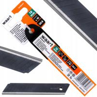 OSTRZE OSTRZA ŁAMANE WYMIENNE CZARNE DO NOŻA NOŻYKA TAPET 18mm WAART 10szt.