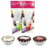 RĘKAW CUKIERNICZY silikonowy DEKORATOR do tortów WIELORAZOWY 4el.