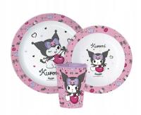 Набор посуды KUROMI завтрак посуда чаша тарелка кружка Hello Kitty