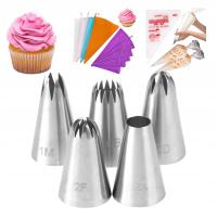 Tylki Cukiernicze DUŻE 5szt. 6B, 1M, 2D, 2F, 2A Rękaw Silikonowy 35cm