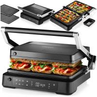 Grill elektryczny 6 programów 2 termostaty Mozano Dual Cook czarny 2000 W