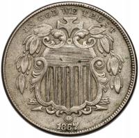 #B11# USA, 5 centów 1867