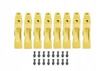 KOMPLET ZĘBÓW ŁYŻKI PRZEDNIEJ CAT 418 428 stand. 8