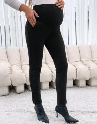 CZARNE DŁUGIE DOPASOWANE SPODNIE CIĄŻOWE RURKI Z GUMKĄ KIESZENIE SHEIN 36