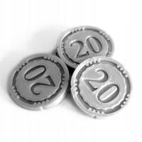 Zestaw monet o nominale 20 do gier - 10 szt.