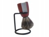 Pędzel do golenia na metalowym trwałym stojaku naturalne włosie borsuka