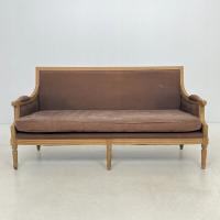 Sofa z ramą dębową i tapicerką 69x172x87,5 cm, 47 cm