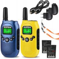 2× Radiotelefon Krótkofalówka Walkie-talkie Baofeng BF-T6 PMR Panda 2 szt.