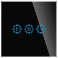 СТЕКЛЯННЫЙ СЕНСОРНЫЙ ВЫКЛЮЧАТЕЛЬ ДЛЯ ЖАЛЮЗИ, ЧЕРНЫЙ ПЕРЕКЛЮЧАТЕЛЬ ДЛЯ ЖАЛЮЗИ, WI-FI, TUYA LED