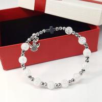 Bransoletka Różaniec na rękę Kamień KWARC Lodowy kruchy 