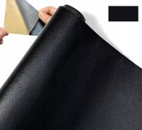SKÓRA SAMOPRZYLEPNA EKO SKAJ Z KLEJEM ŁATA DERMA RENOWACJA 137x50 CZARNA