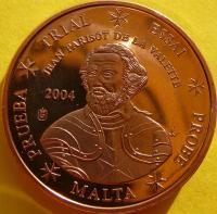 2 EURO CENT MALTA 2003 JEAN DE LA VALETTE PRÓBA